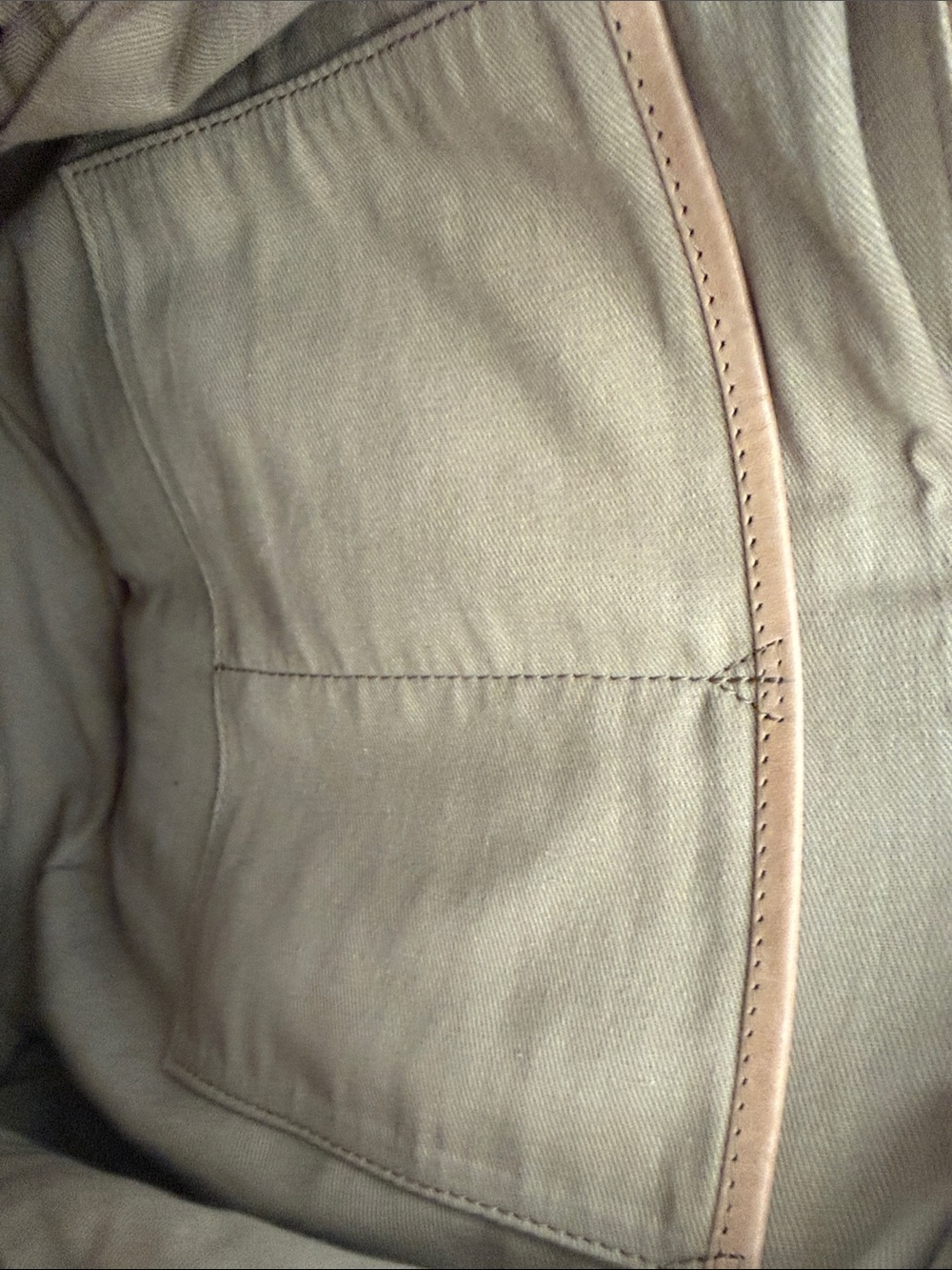 Woven Leather Tote Bag in Tan - Picture 4 of 11